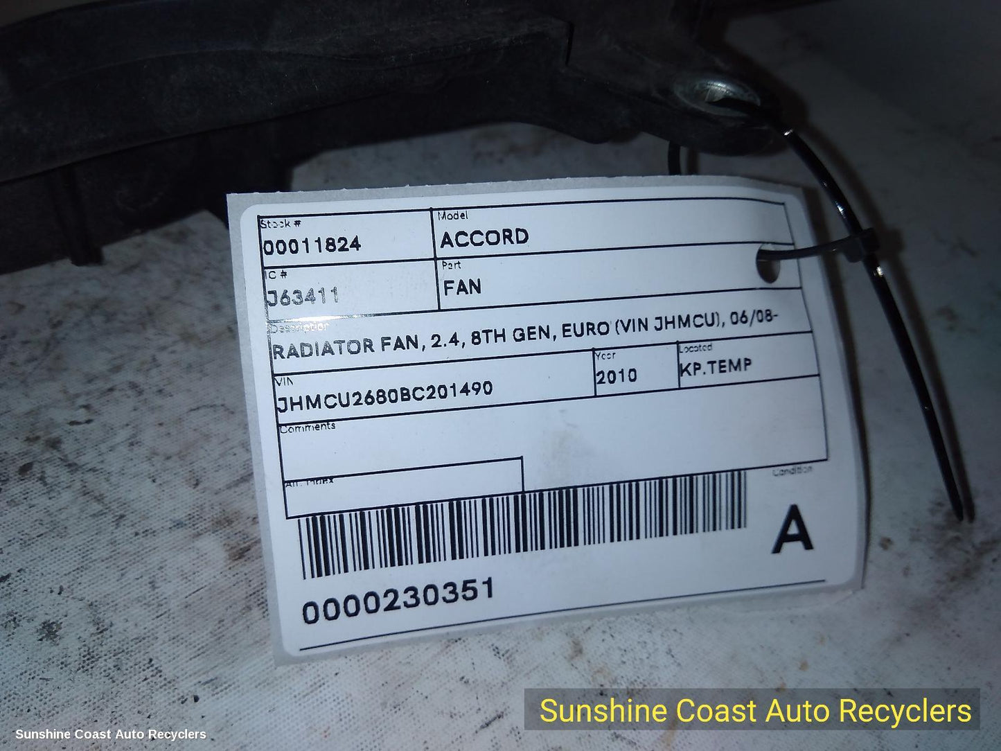 2008-2015 Honda Accord Fan