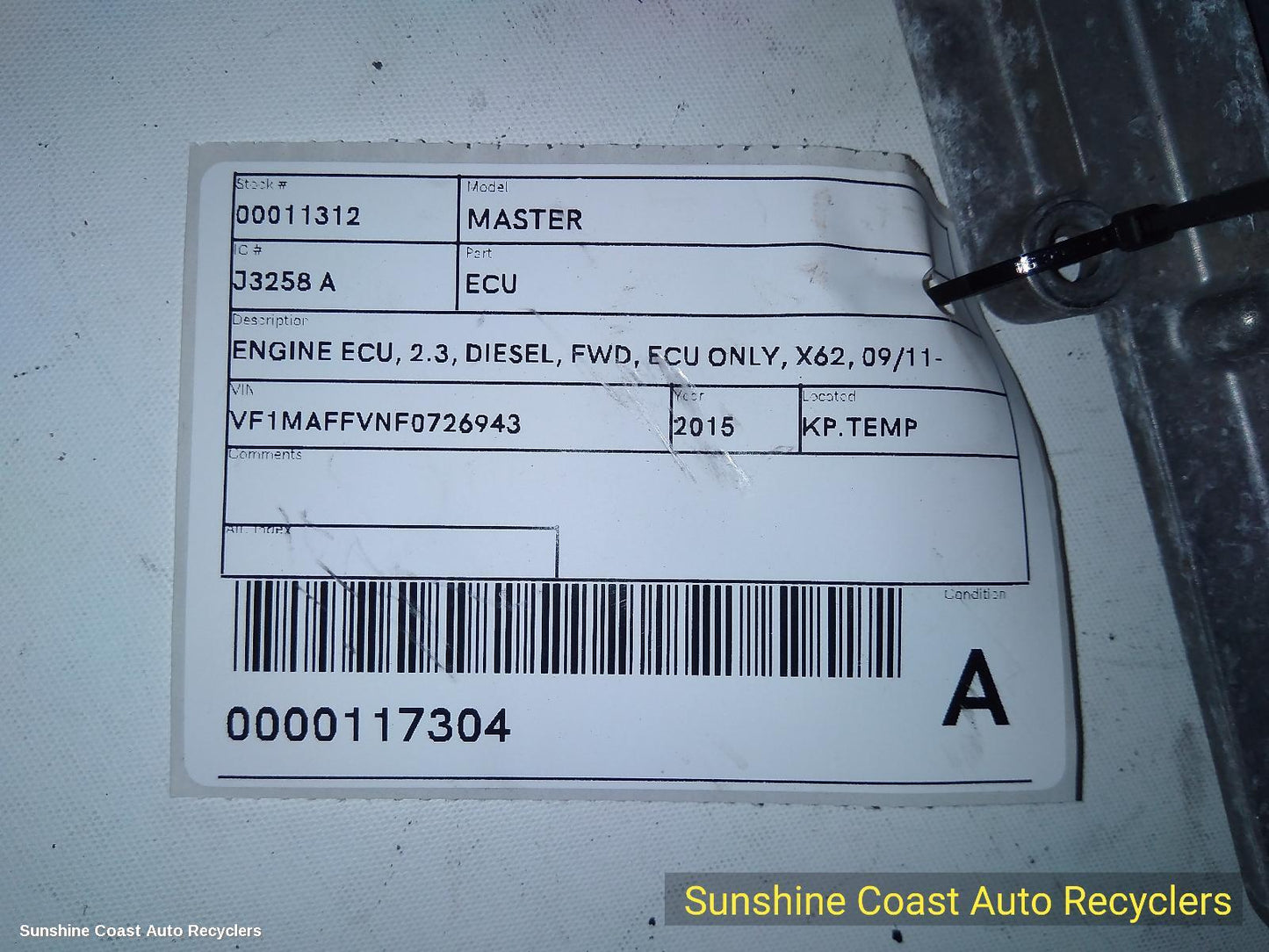 2011-2026 Renault Master Ecu