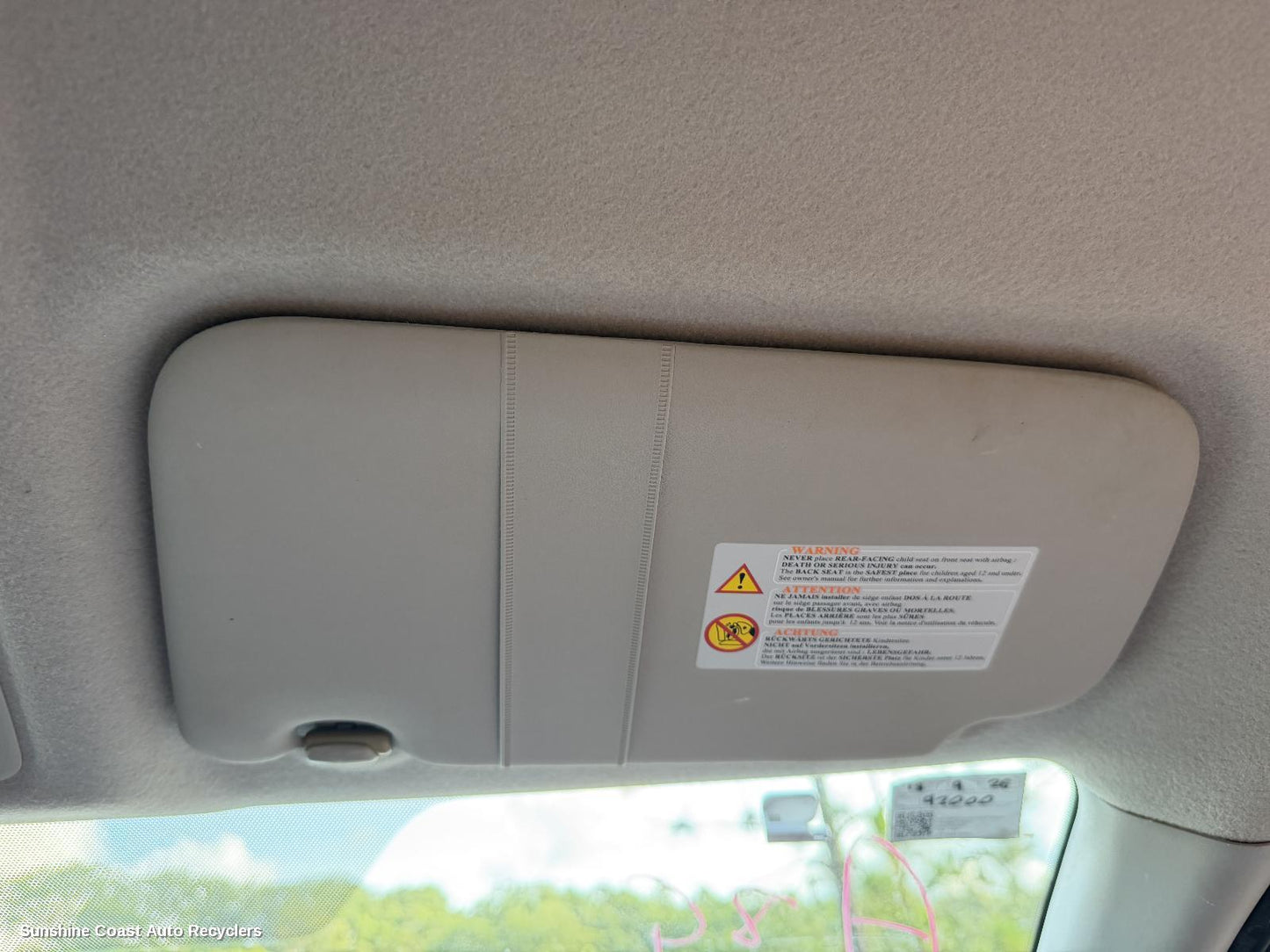 2013-2016 Nissan Pulsar Sunvisor