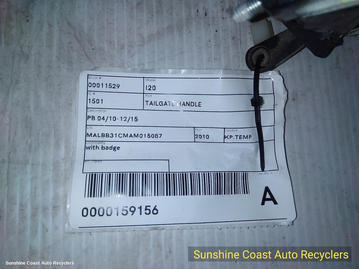 2010 Hyundai I20 Tailgate Handle