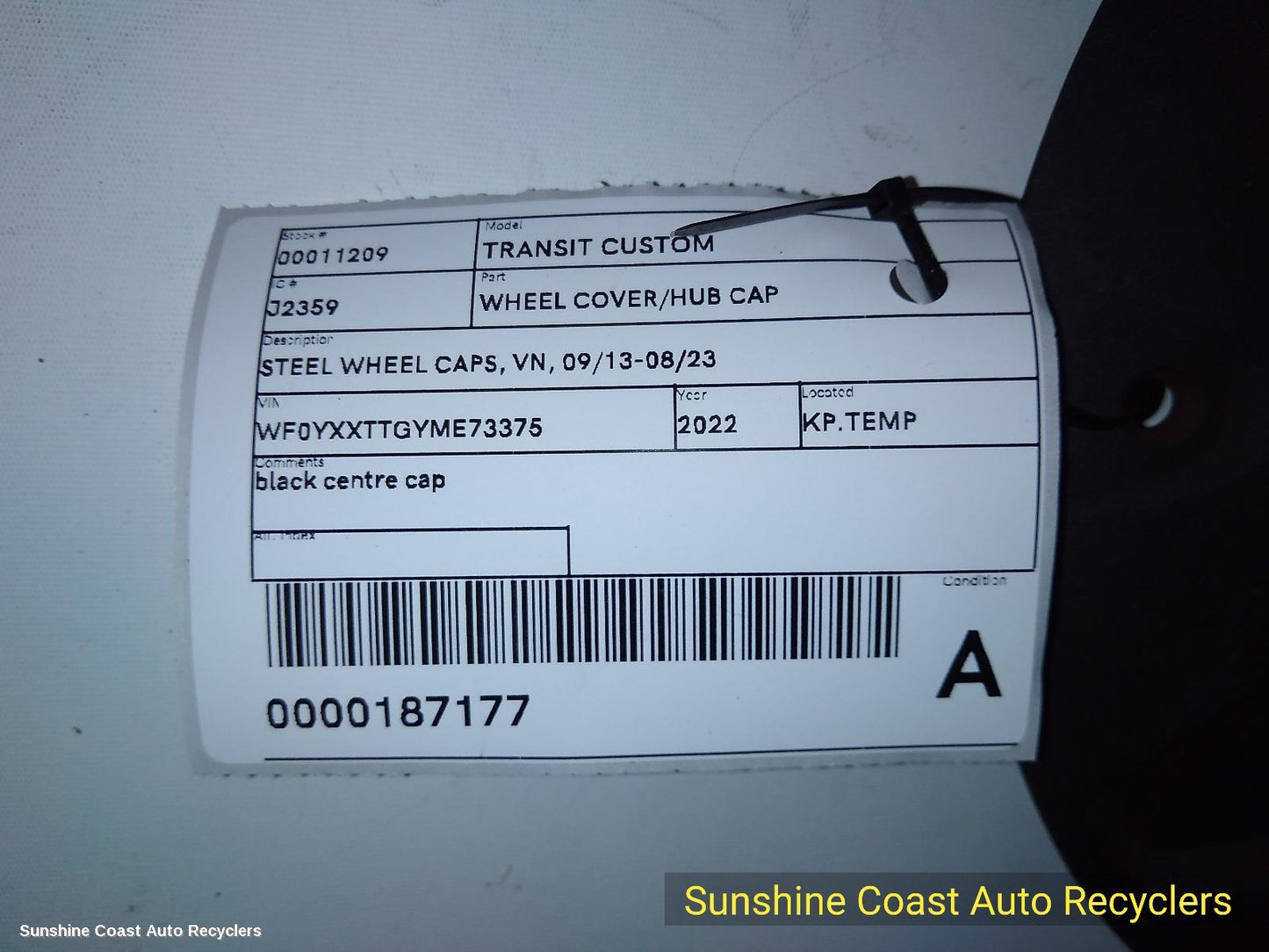 2022 Ford Transit Custom Wheel Cover Hub Cap