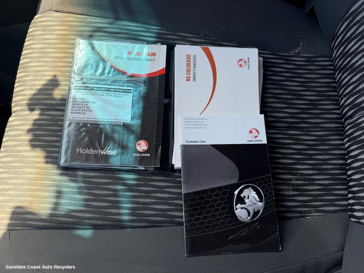 2012-2020 Holden Colorado Owners Handbook