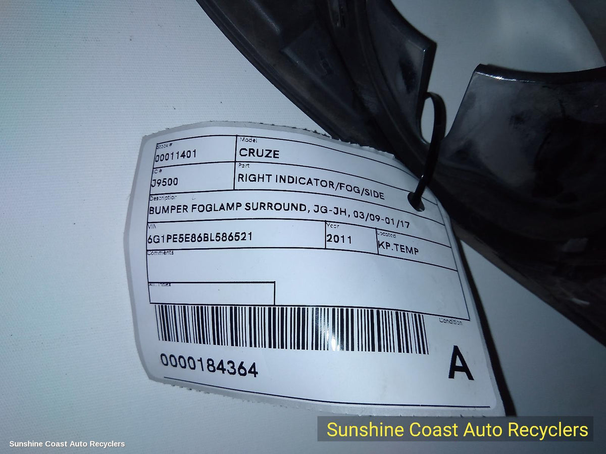 2009-2017 Holden Cruze Right Indicator Fog Side
