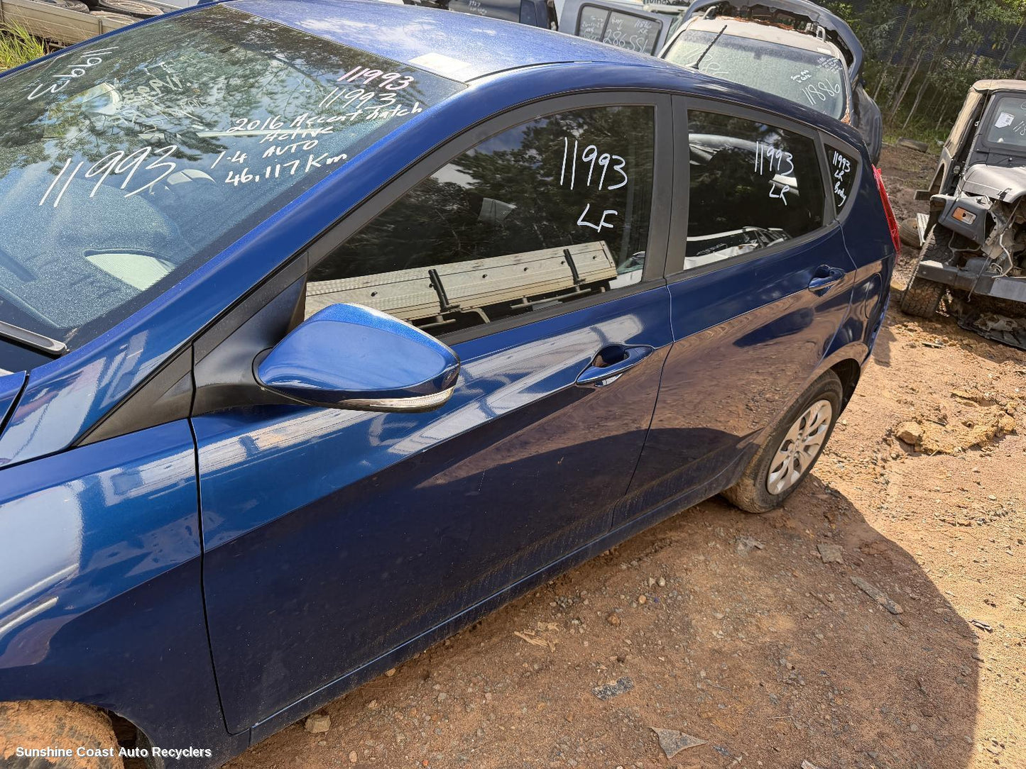 2011-2019 Hyundai Accent Left Front Door Window