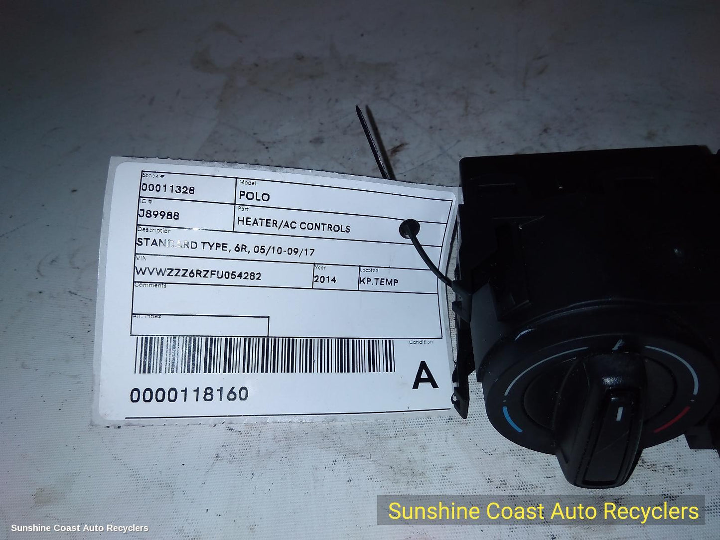 2014 Volkswagen Polo Heater Ac Controls