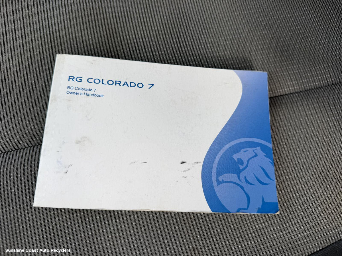 2012-2020 Holden Colorado Owners Handbook