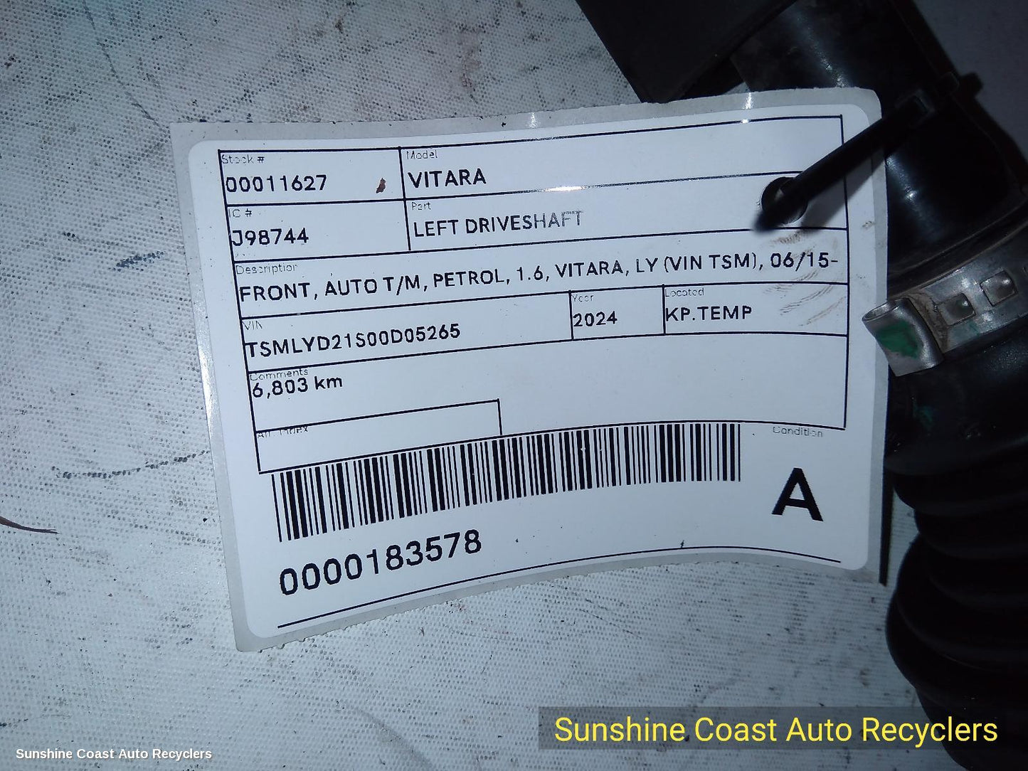 2015-2025 Suzuki Vitara Left Driveshaft