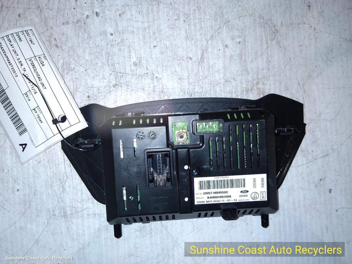 2014 Ford Kuga Radio Cd Dvd Sat Tv