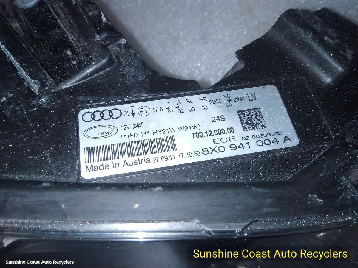 2010-2014 Audi A1 Right Headlamp