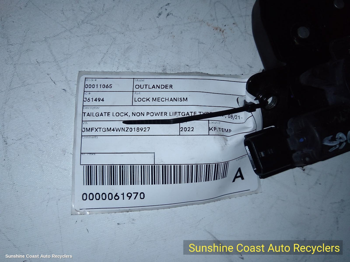 2021-2026 Mitsubishi Outlander Door Boot Gate Lock