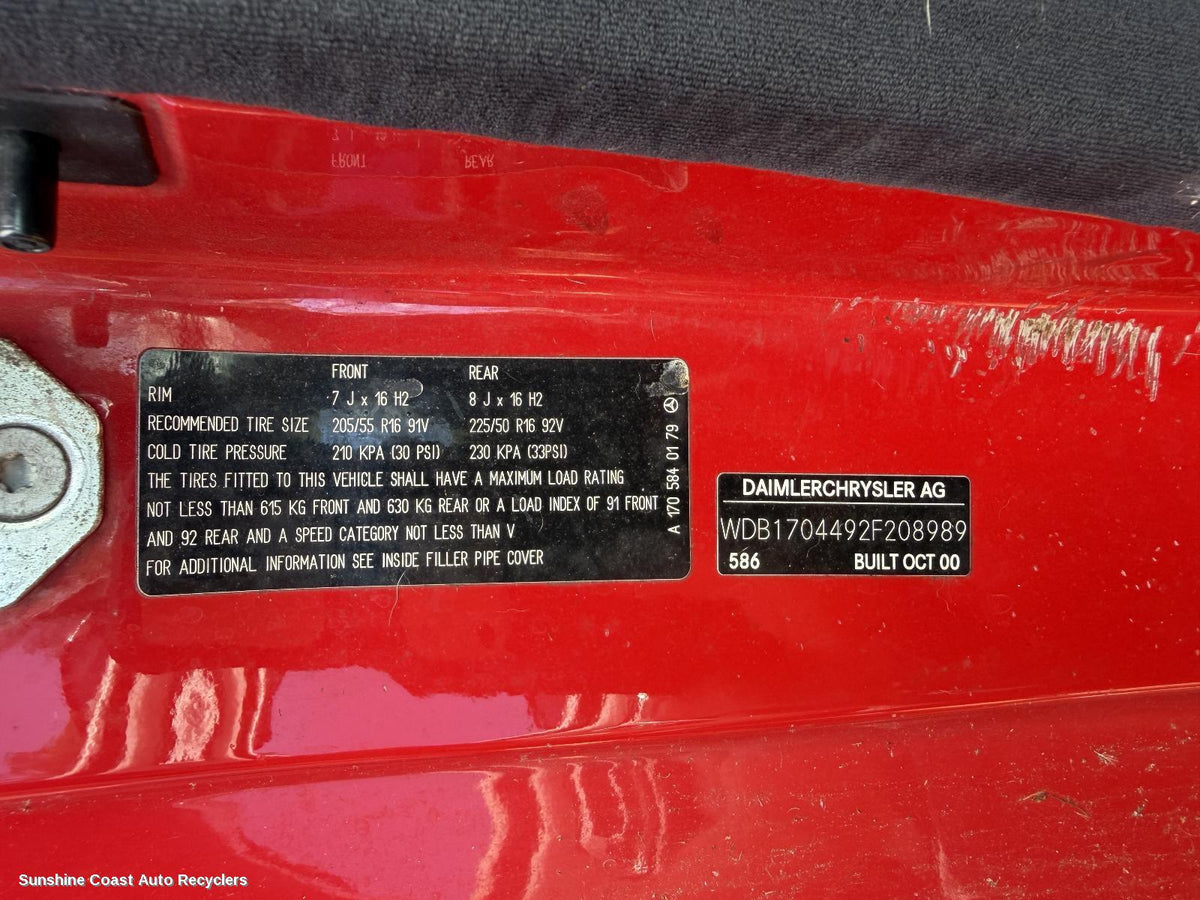 2000-2004 Mercedes Slk Engine