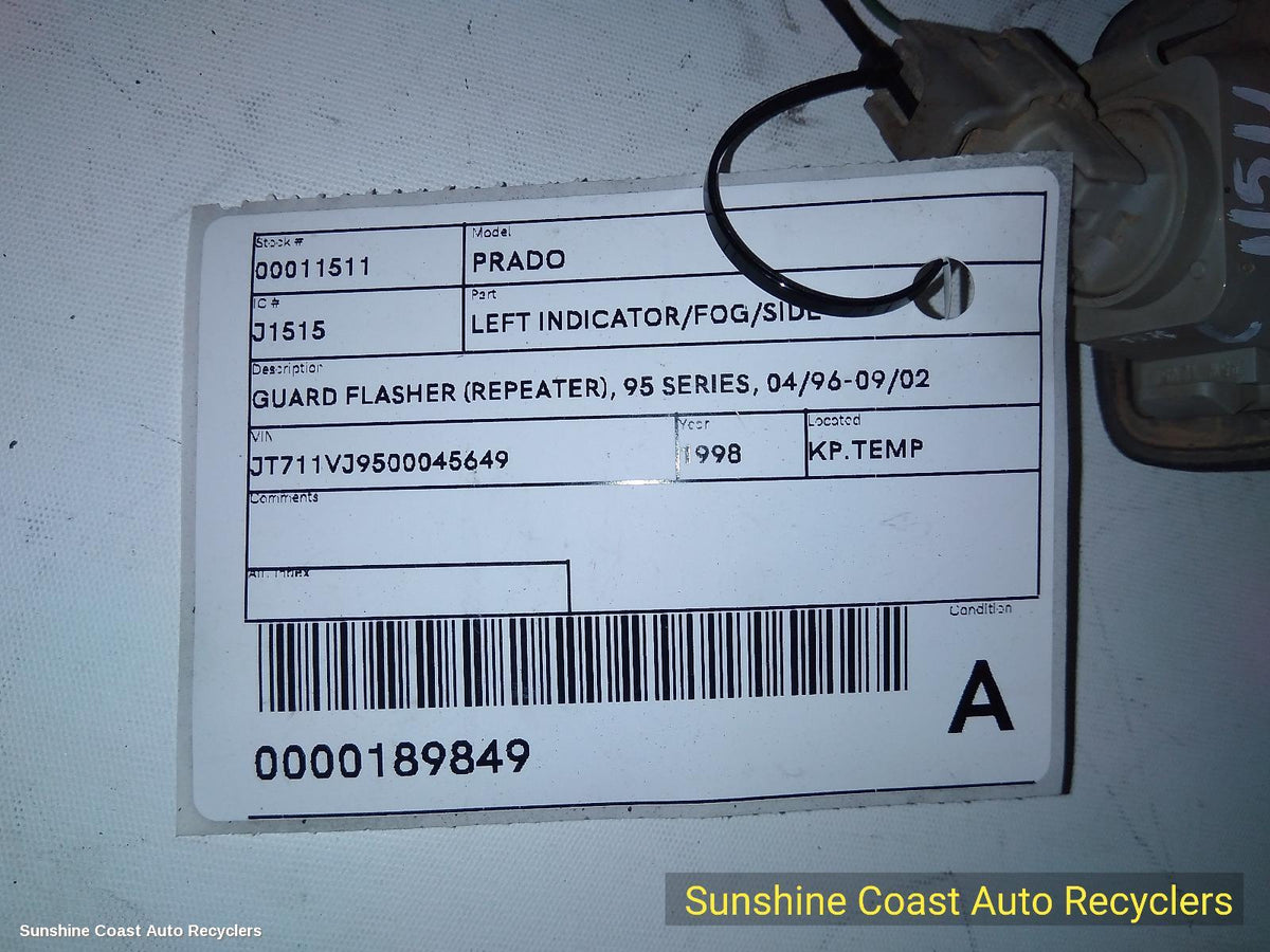 1996-2002 Toyota Prado Left Indicator Fog Side