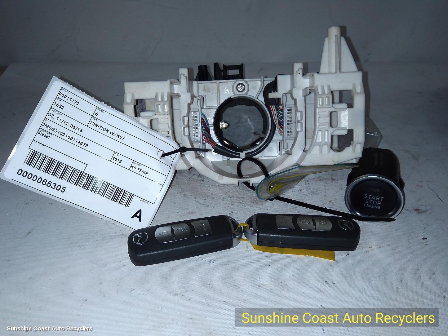 2013 Mazda 6 Ignition W  Key