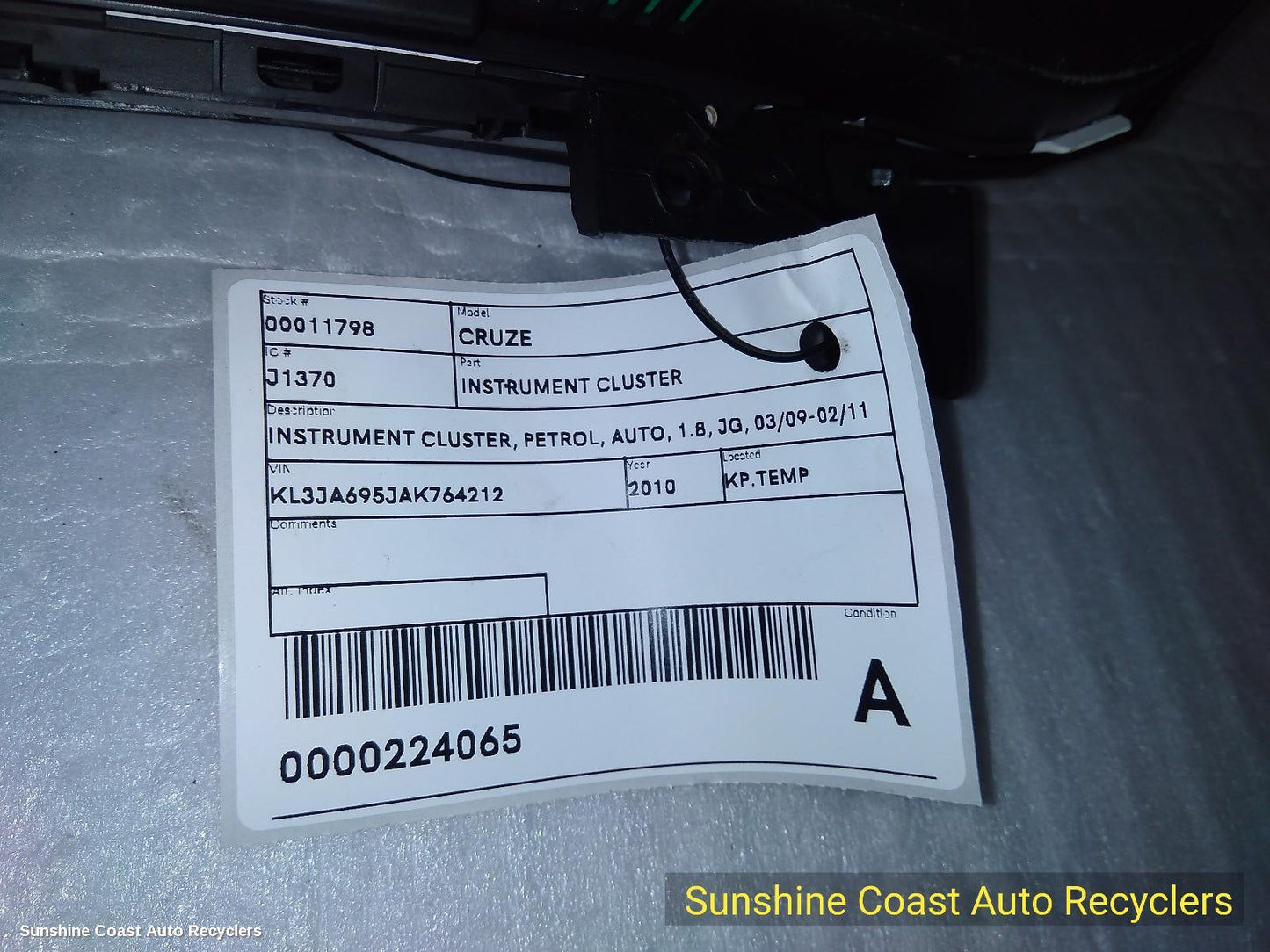 2010 Holden Cruze Instrument Cluster