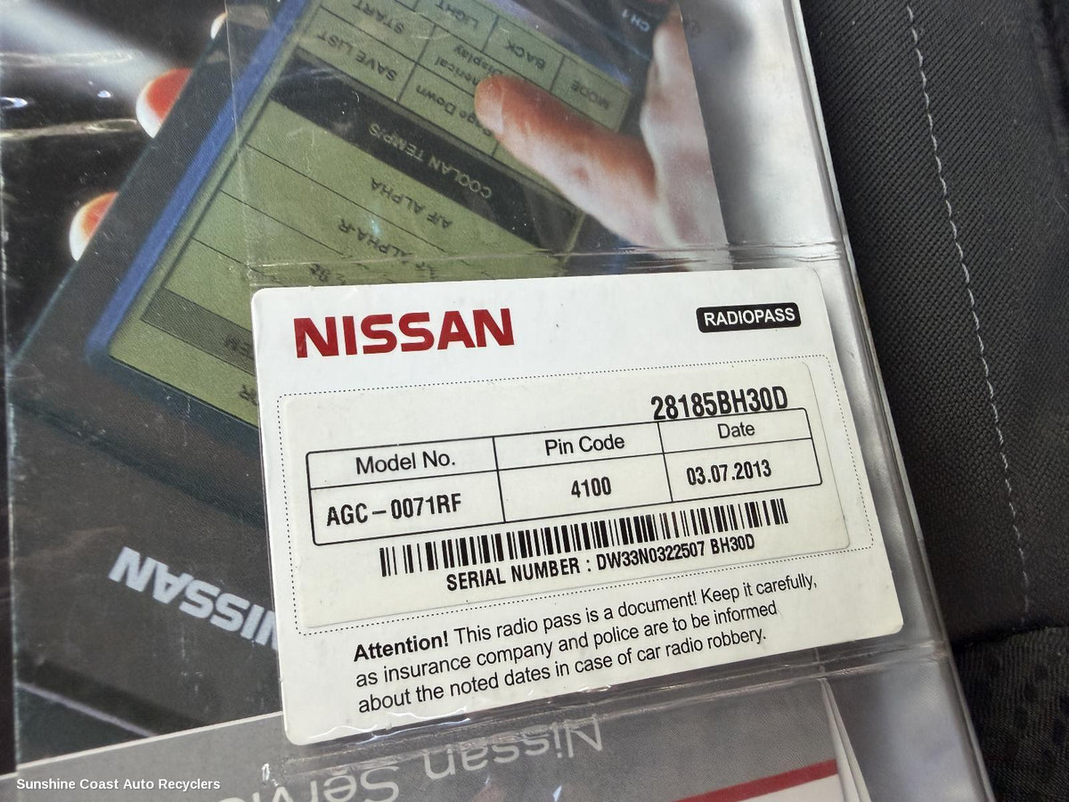 2005-2015 Nissan Navara Radio Cd Dvd Sat Tv