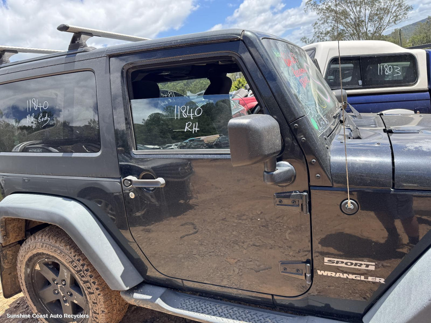 2013 Jeep Wrangler Right Door Mirror