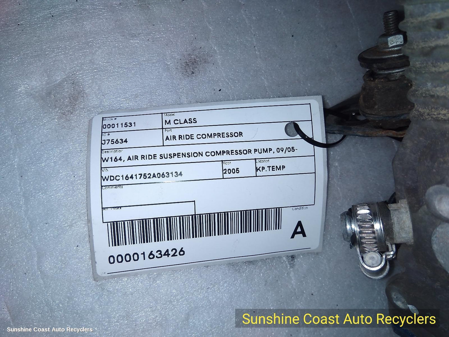 2005-2011 Mercedes M Class Air Ride Compressor