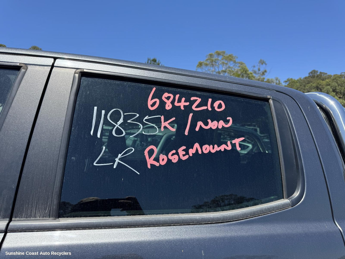 2018 Ford Ranger Left Rear Door Window