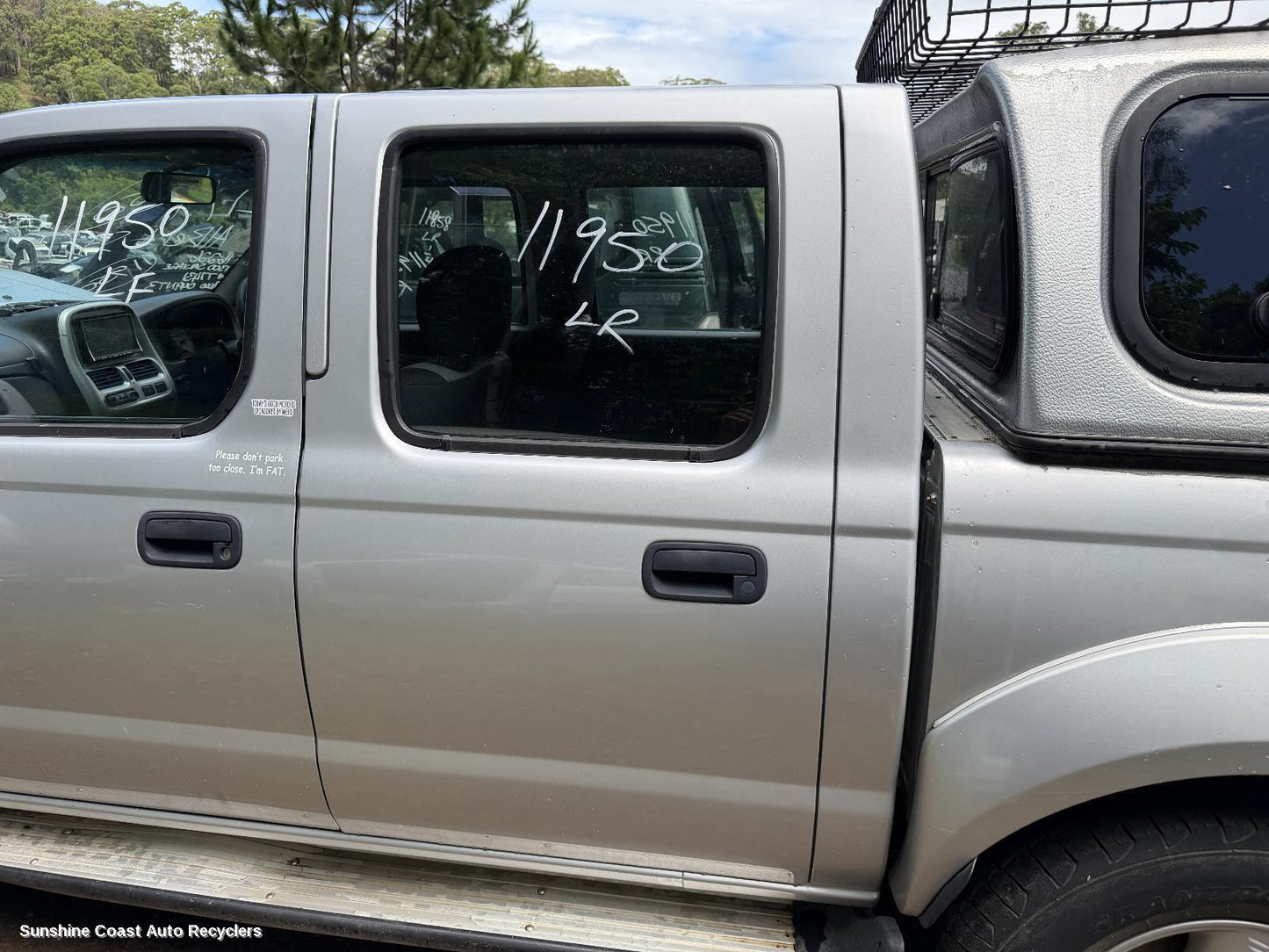 1997-2015 Nissan Navara Left Rear Door Window