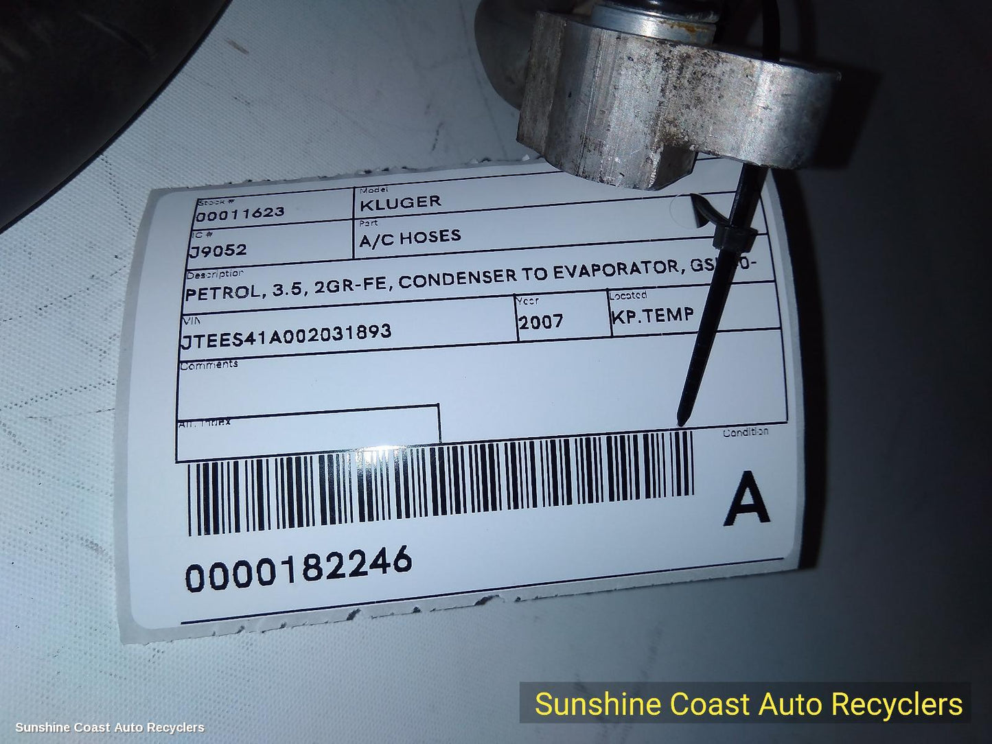 2007 Toyota Kluger A C Hoses
