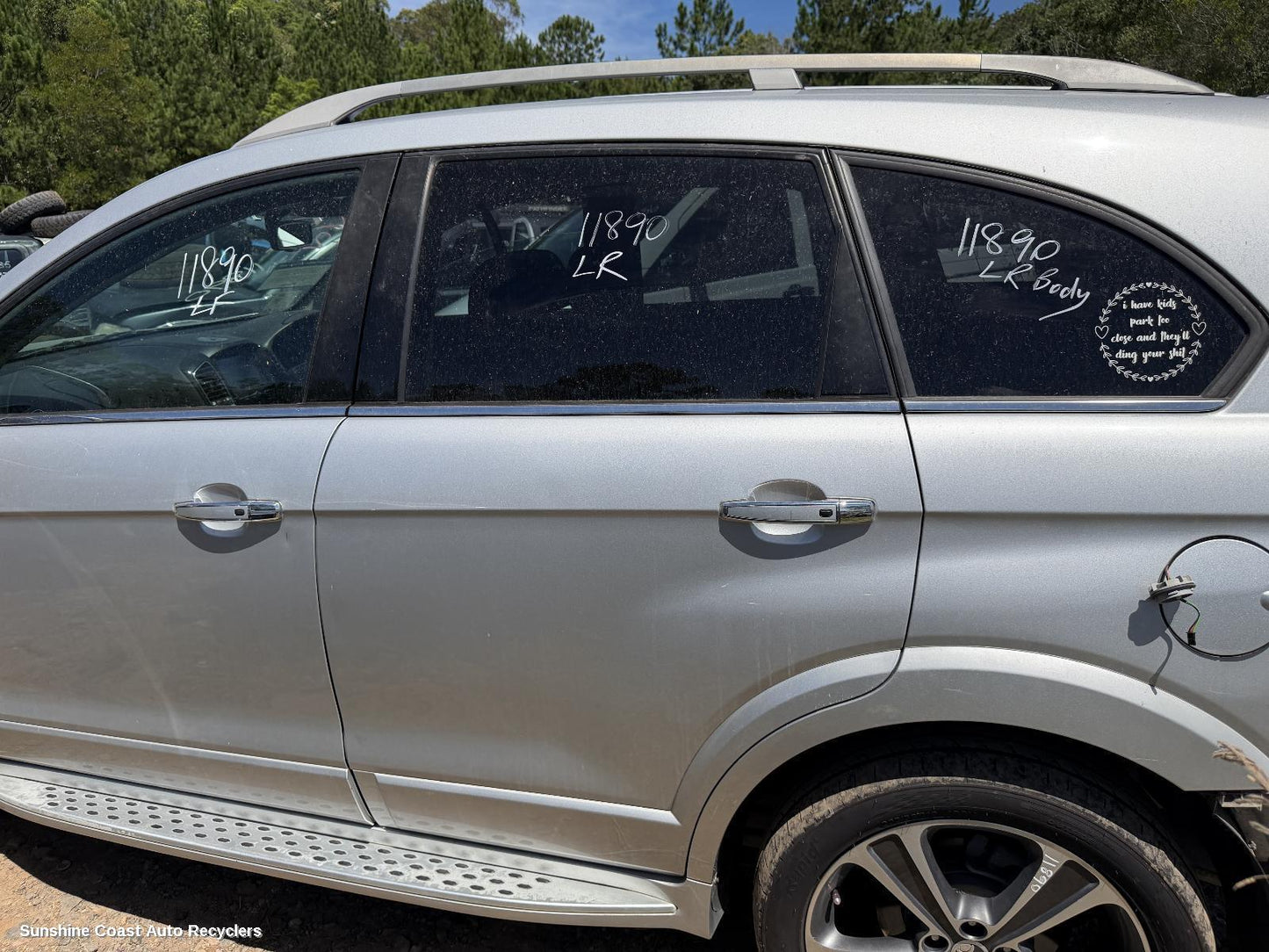 2017 Holden Captiva Left Rear Door Window