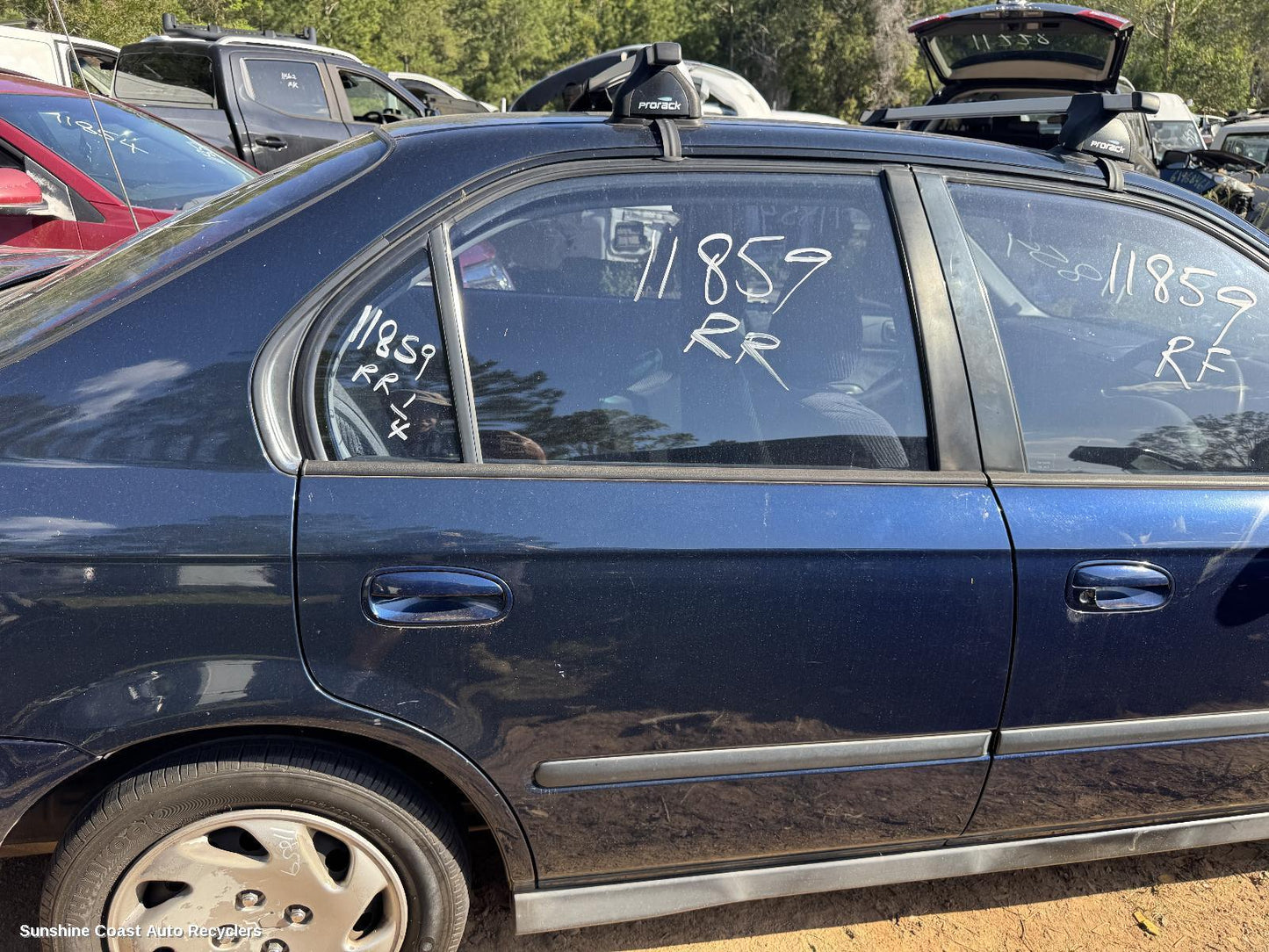 1995 Honda Civic Right Rear Door Window