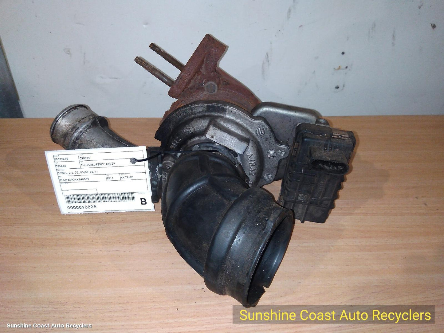 2010 Holden Cruze Turbo Supercharger