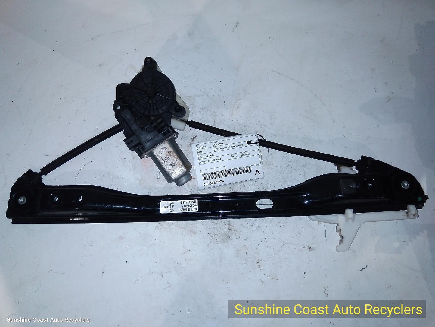 2012 Volkswagen Amarok Left Rear Wnd Reg Motor