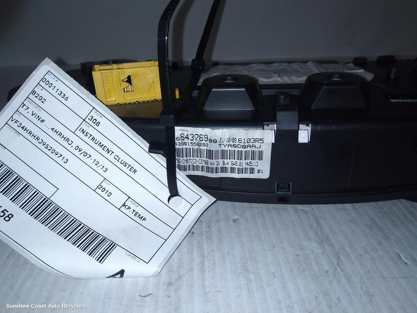 2010 Peugeot 308 Instrument Cluster