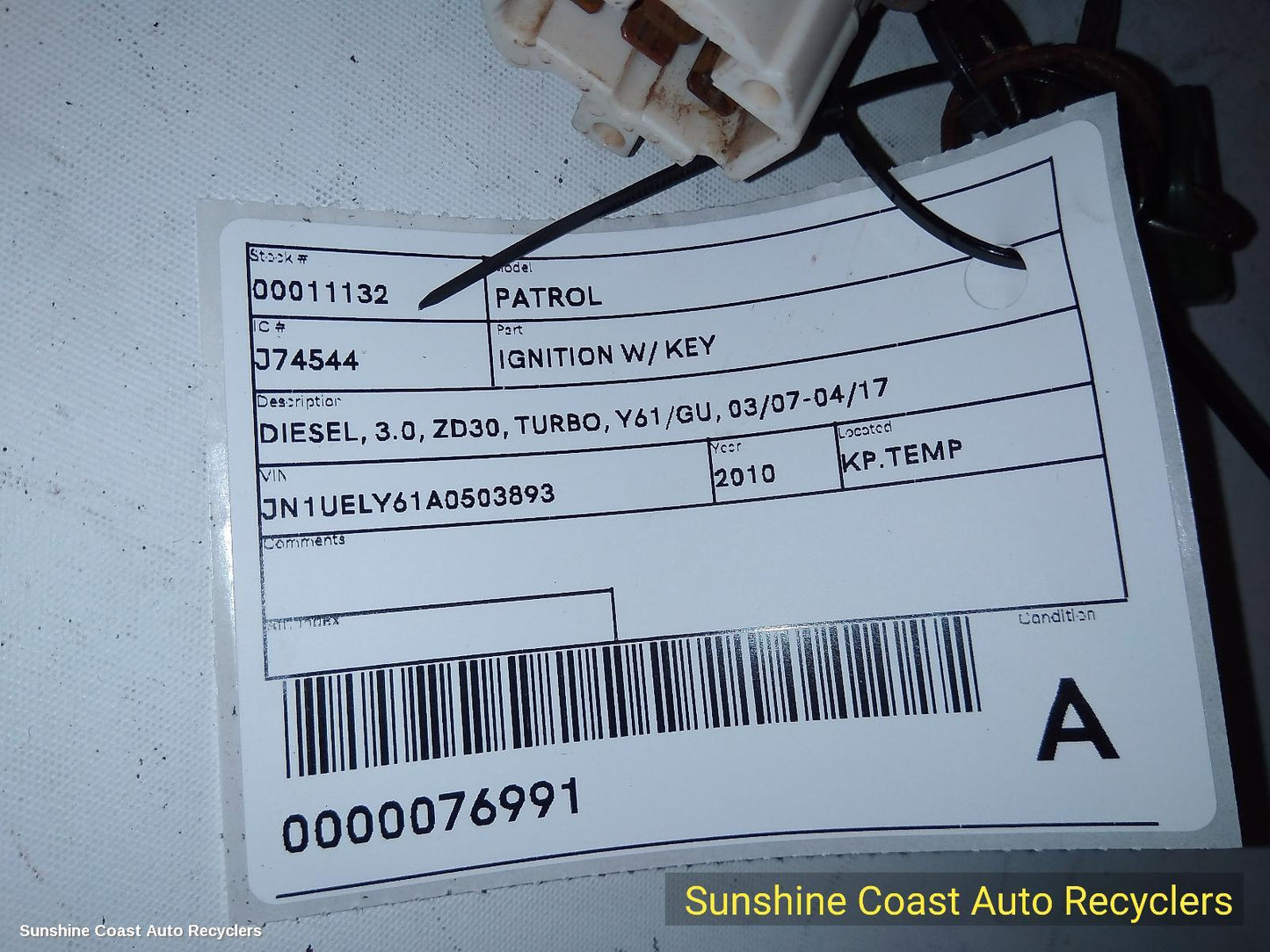 2010 Nissan Patrol Ignition W  Key