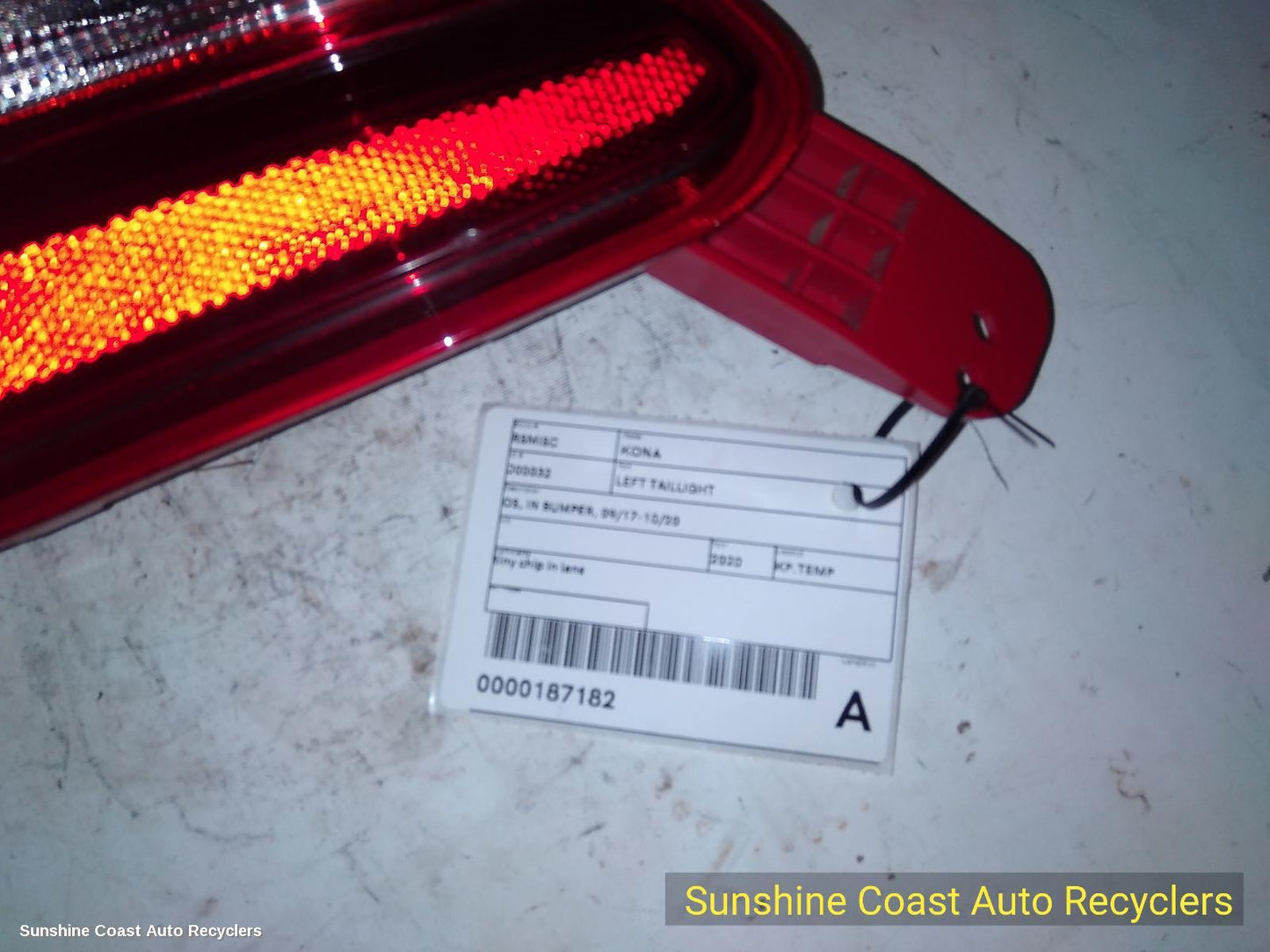 2020 Hyundai Kona Left Taillight