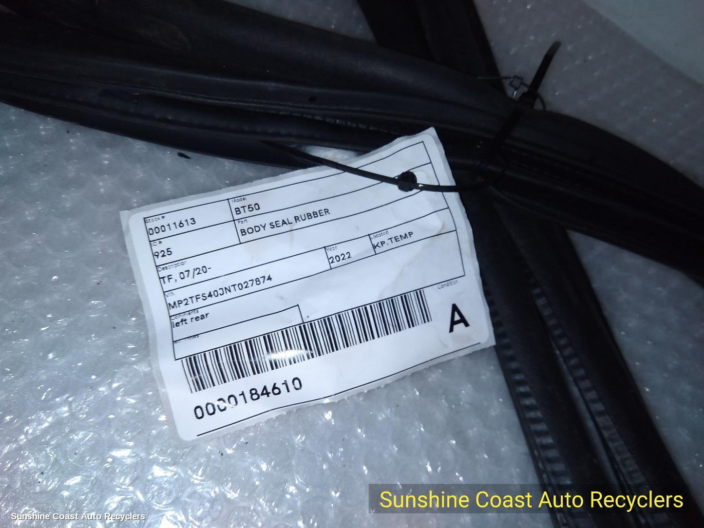 2020-2026 Mazda Bt50 Door Tailgate Seal