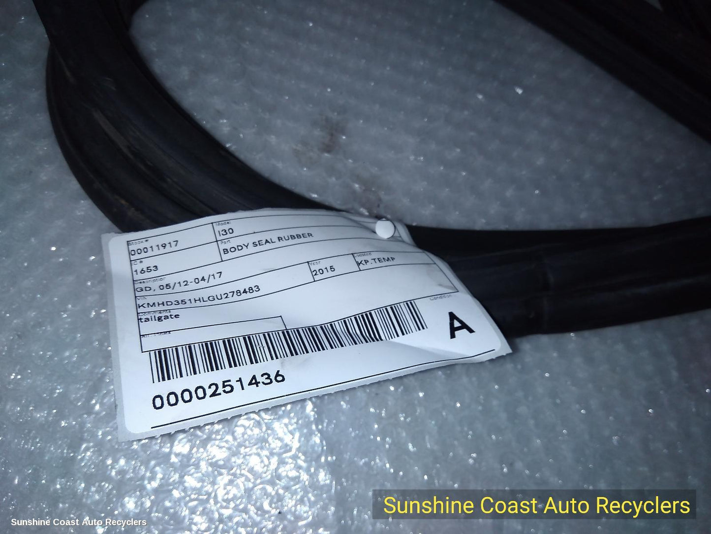 2012-2017 Hyundai I30 Door Tailgate Seal
