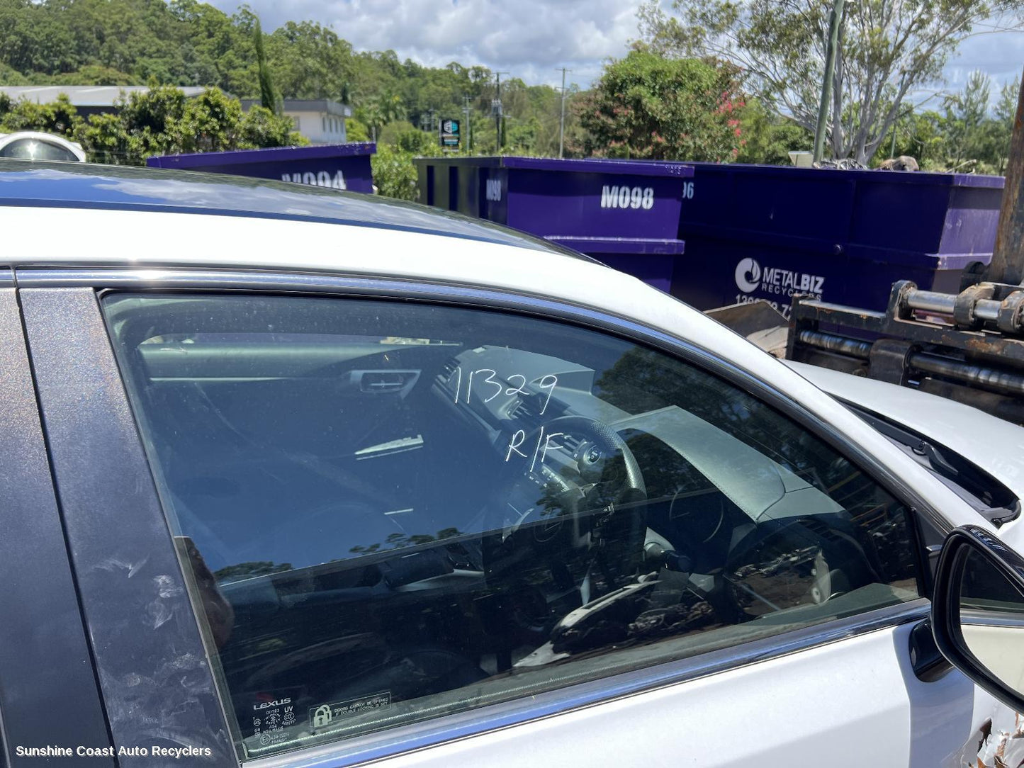2018 Lexus Ct200h Right Front Door Window