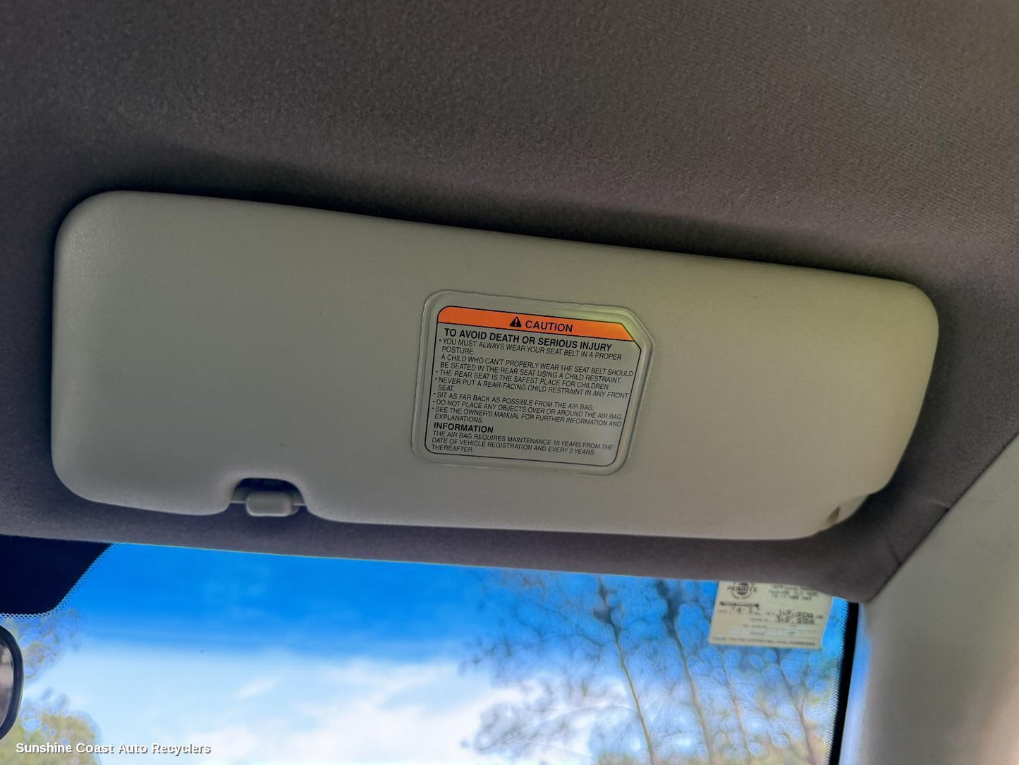 1997-2002 Toyota Camry Sunvisor