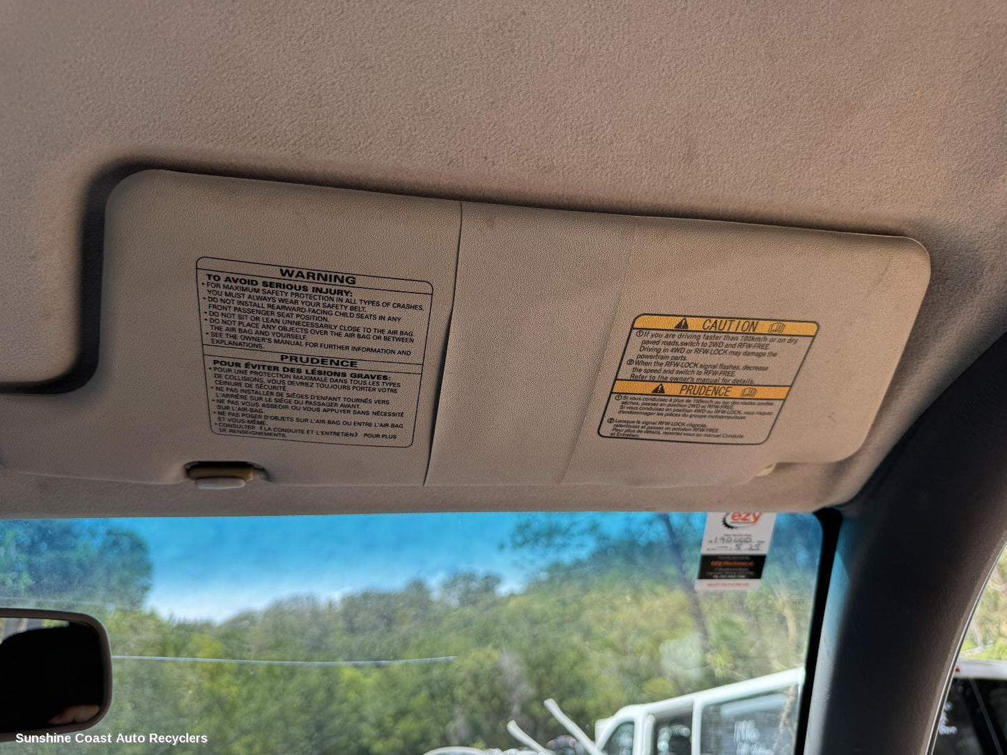 2009 Mazda Bt50 Sunvisor