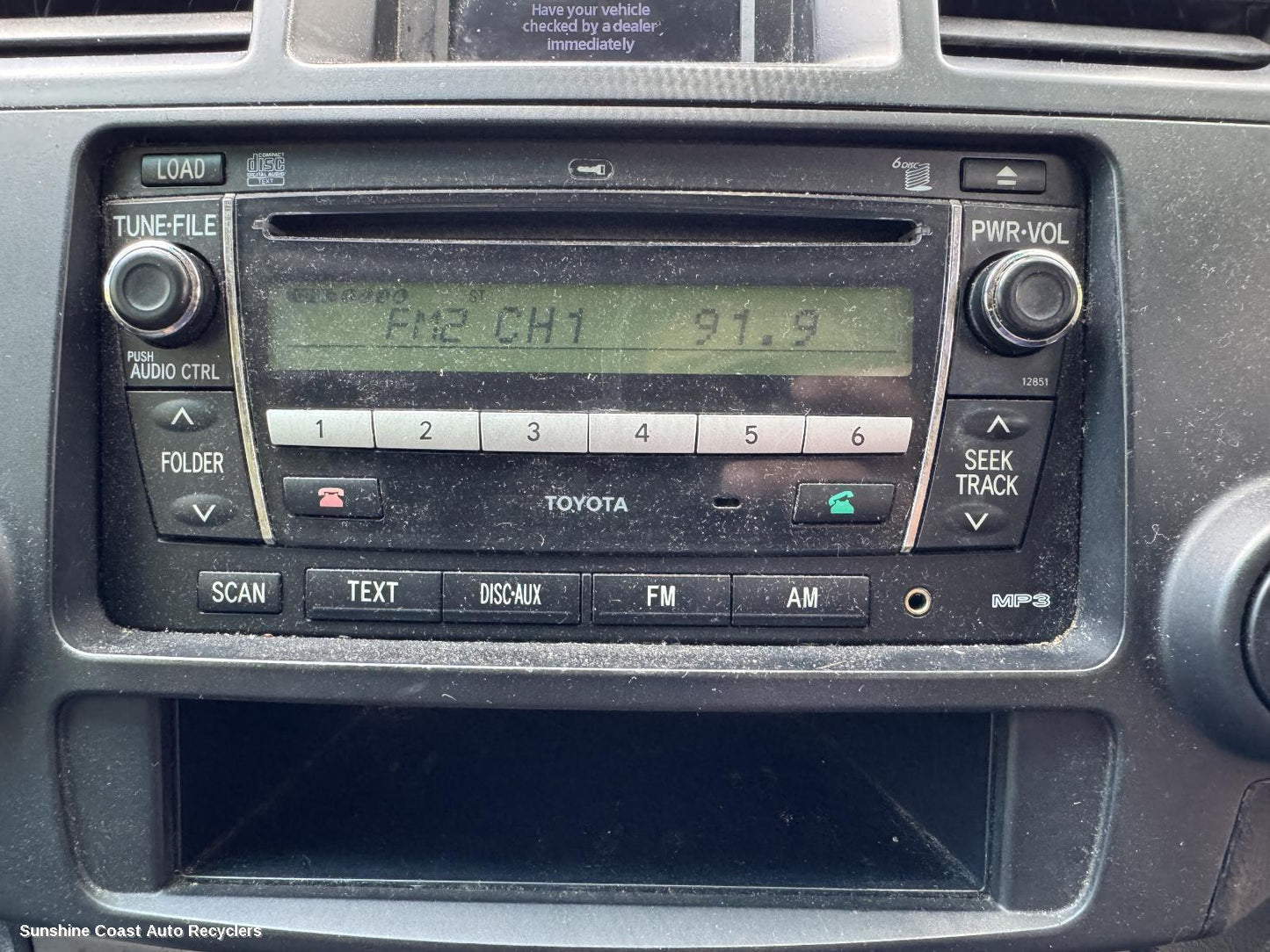 2007 Toyota Kluger Radio Cd Dvd Sat Tv