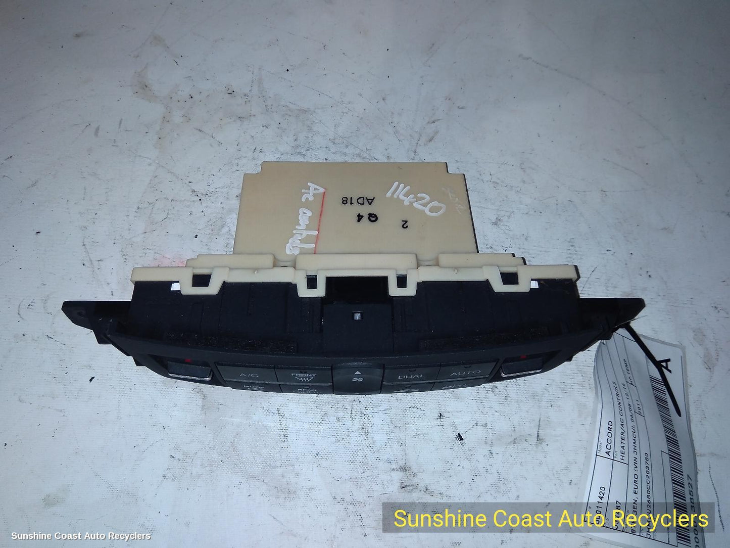 2011 Honda Accord Heater Ac Controls