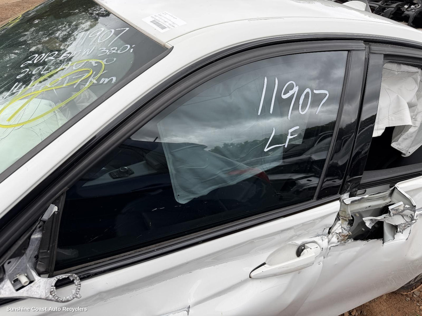 2012 Bmw 3 Series Left Front Door Window
