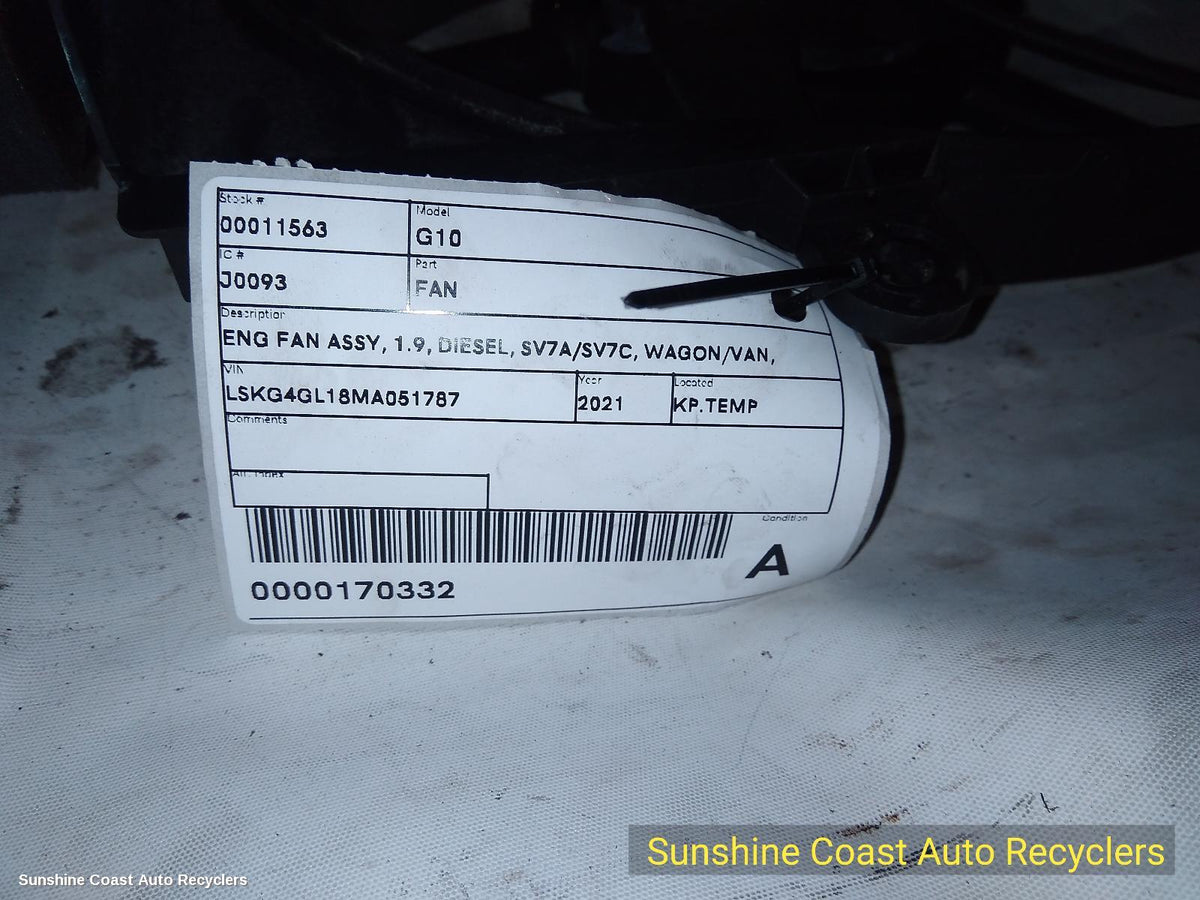 2015-2021 Ldv G10 Fan