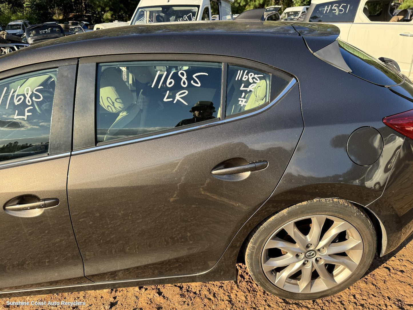 2013 Mazda 3 Left Rear 1 4 Door Glass