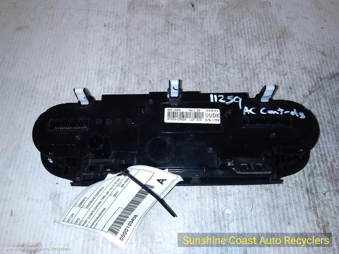 2019 Kia Sorento Heater Ac Controls