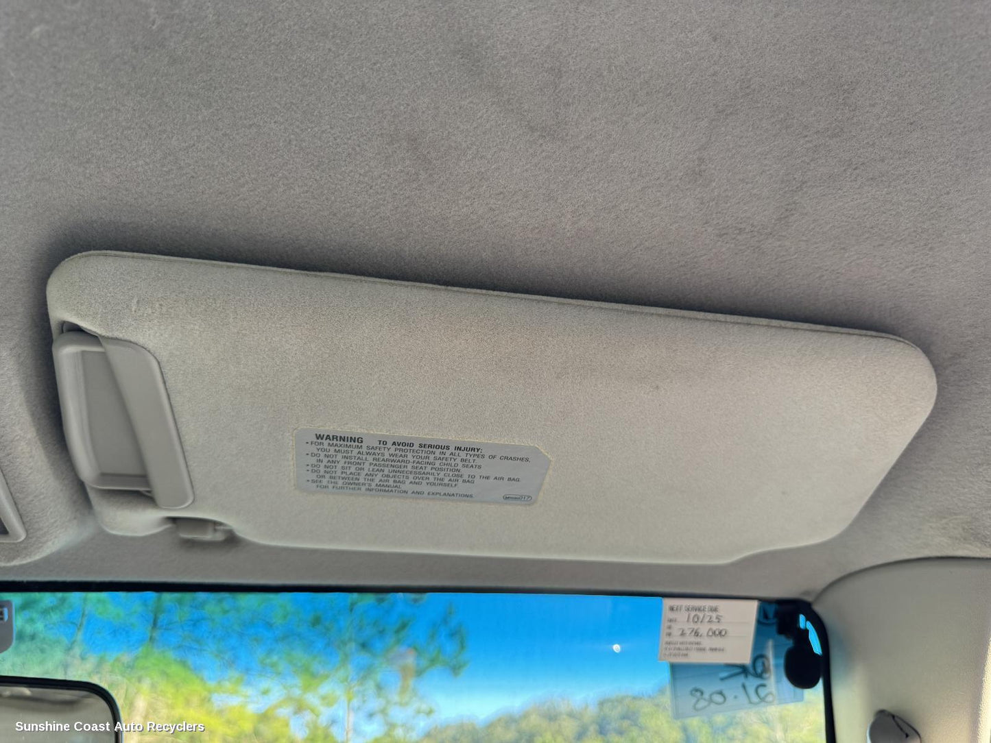 2002 Mitsubishi Pajero Sunvisor
