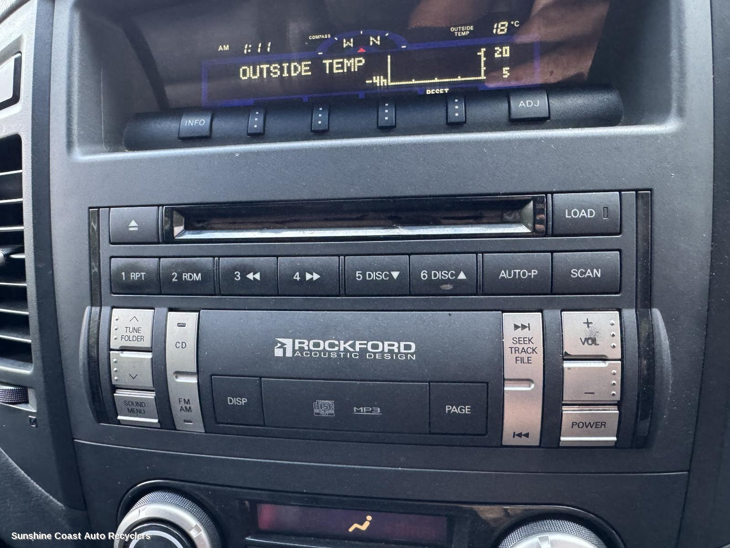 2006-2007 Mitsubishi Pajero Radio Cd Dvd Sat Tv