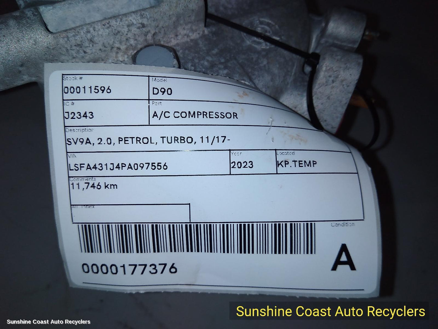 2023 Ldv D90 A C Compressor