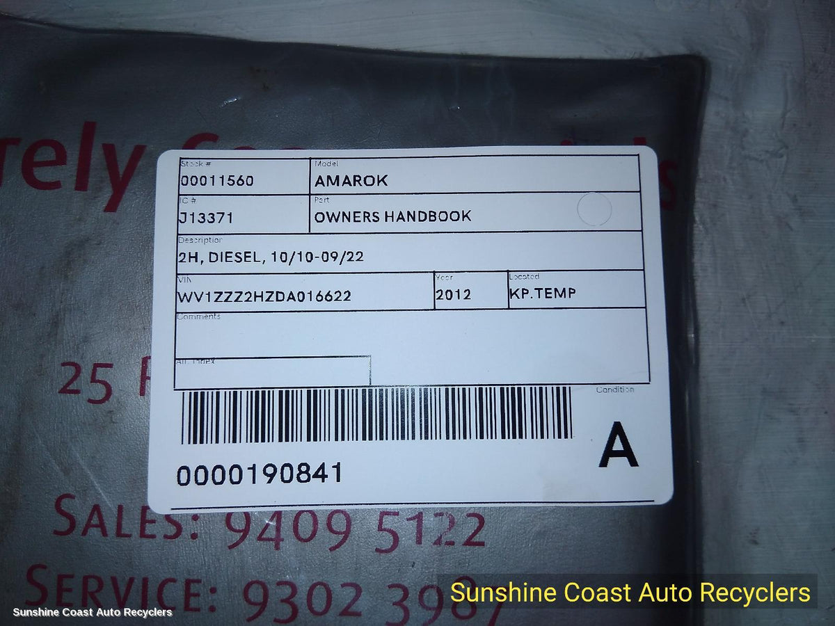 2010-2022 Volkswagen Amarok Owners Handbook