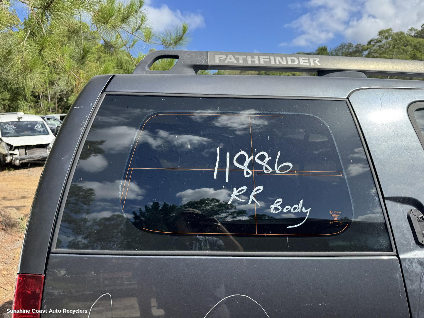 2012 Nissan Pathfinder Right Rear Side Glass
