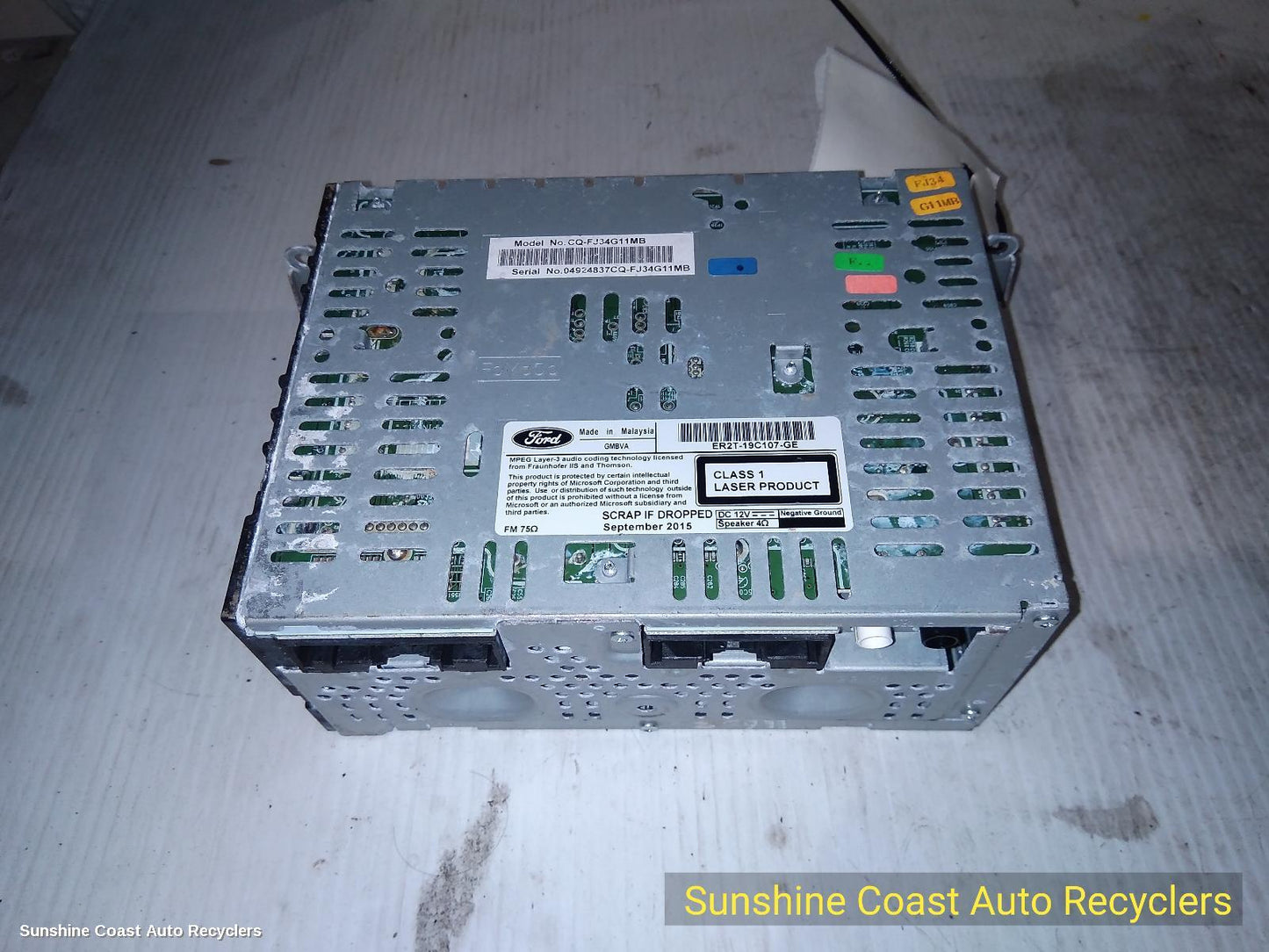 2015 Ford Territory Radio Cd Dvd Sat Tv