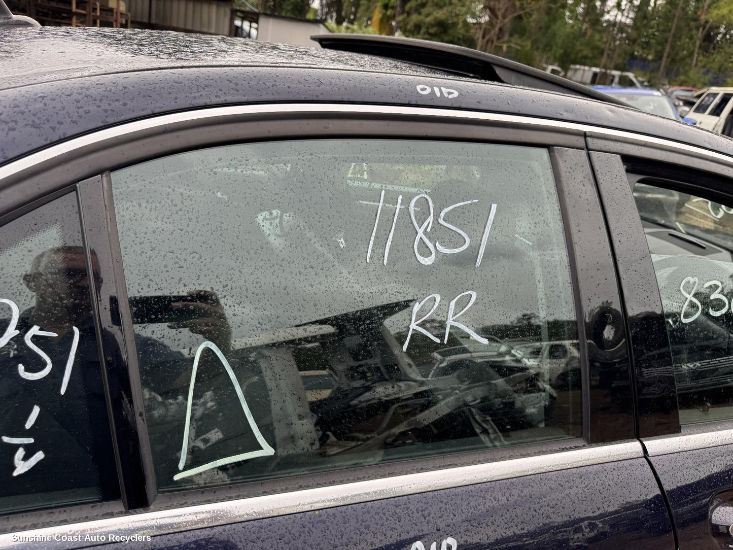 2007 Mercedes C Class Right Rear Door Window