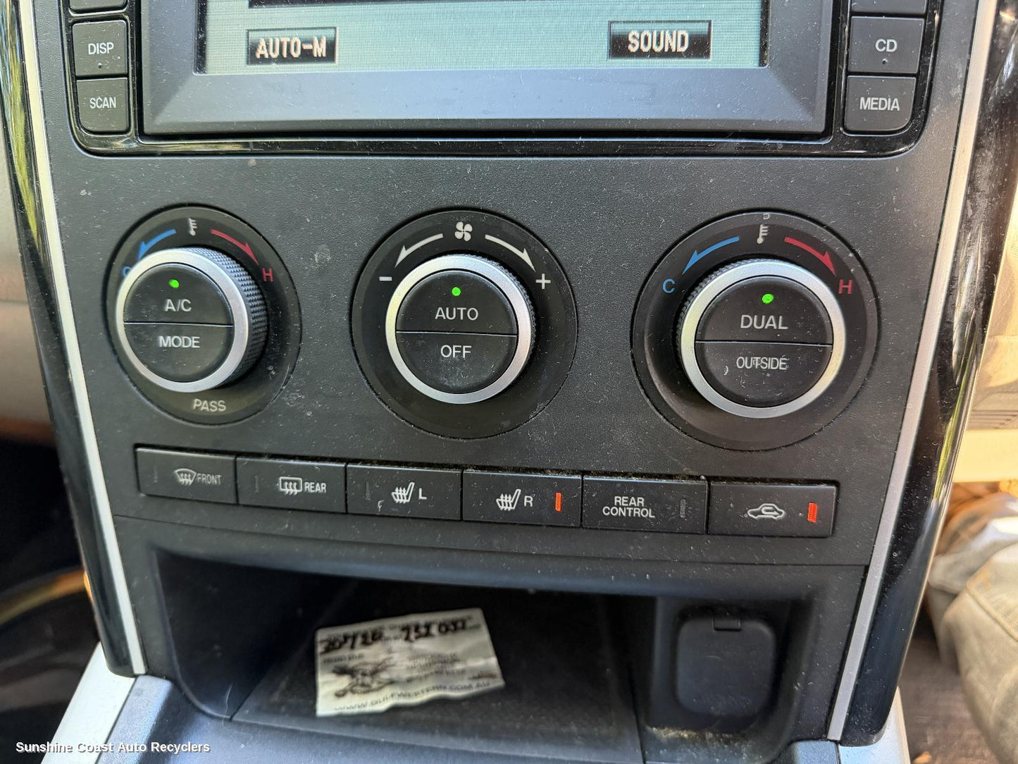 2007-2009 Mazda Cx9 Heater Ac Controls